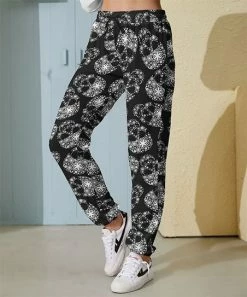 Nanu Black & White Skulls Joggers - Plus
