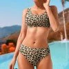 Nanu Brown Leopard Scoop Neck Bikini Top & Bottoms - Women & Plus