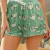 Nanu Green & White Hen Drawstring Pocket Cuffed-Hem Shorts - Women & Plus