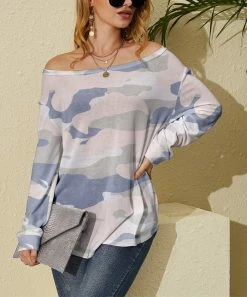 Nanu Gray & Pink Camo Hacci Boatneck Dolman Pullover - Women & Plus