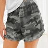 Nanu Gray Camo Hacci Drawstring Shorts - Women & Plus