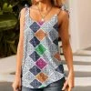 Nanu Orange & Gray Tile Bow-Strap Tank - Women & Plus