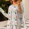 Nanu Cream & Yellow Floral Hacci Relaxed-Fit Hoodie - Women