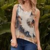 Nanu Brown & Orange Tie-Dye V-Neck Tank - Women