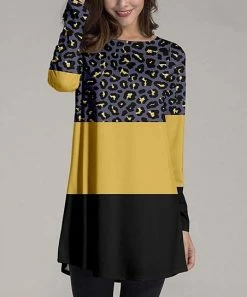 Nanu Yellow & Black Leopard Long-Sleeve Tunic - Women & Plus