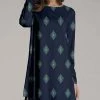 Nanu Navy & Yellow Geometric Long-Sleeve Tunic - Women & Plus