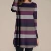 Nanu Purple Stripe Long-Sleeve Tunic - Women & Plus