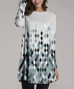 Nanu Heather Gray Geometric Long-Sleeve Tunic - Women & Plus