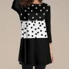 Nanu White & Black Polka Dot Three-Quarter Sleeve Tunic - Plus