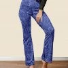 Nanu Blue Floral Flared Yoga Pants - Women