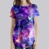 Nanu Purple Universe Curved-Hem Tee - Women