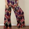 Nanu Dark Purple & Red Tie-Dye Palazzo Pants - Plus