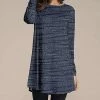 Nanu Dark Blue & White Dot Long-Sleeve Tunic - Women
