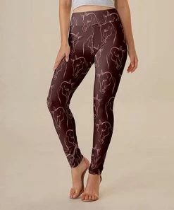 Nanu Brown & Pink Horse Leggings - Women