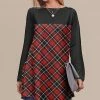 Nanu Red & Black Plaid Long-Sleeve Tunic - Women & Plus