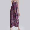 Nanu Purple & Blue Paisley Cami-Strap Maxi Dress - Plus