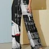 Nanu Black & White 'Fashion' Palazzo Pants - Women & Plus