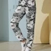 Nanu Black Stripe Floral Joggers - Women