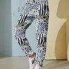 Nanu White Animal Print Banded-Hem Joggers - Women