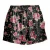 Nanu Black & Floral Dot Drawstring Pocket Cuffed-Hem Shorts - Plus