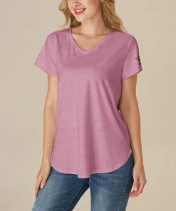 Nanu Fuchsia Red 'Be Classy' V-Neck Tee - Plus