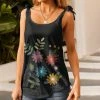 Nanu Black Floral Bow-Strap Tank - Women & Plus