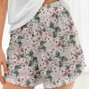 Nanu Pink Floral Hacci Drawstring Shorts - Women