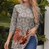 Nanu Orange Rooster Three-Quarter Sleeve Sleeve Tunic - Plus