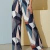 Nanu Dark Blue Multicolor Abstract Palazzo Pants - Plus