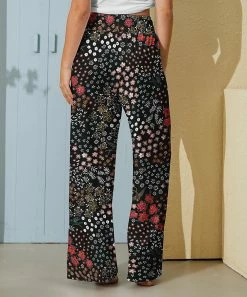 Nanu Black & Red Floral Palazzo Pants - Women -Nanu Saleshop zu99326308 alt 1 tm1631281416