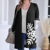 Nanu Black & White Snowflake Open Cardigan - Women & Plus
