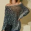 Nanu Black Leopard Hacci Boatneck Dolman Pullover - Plus