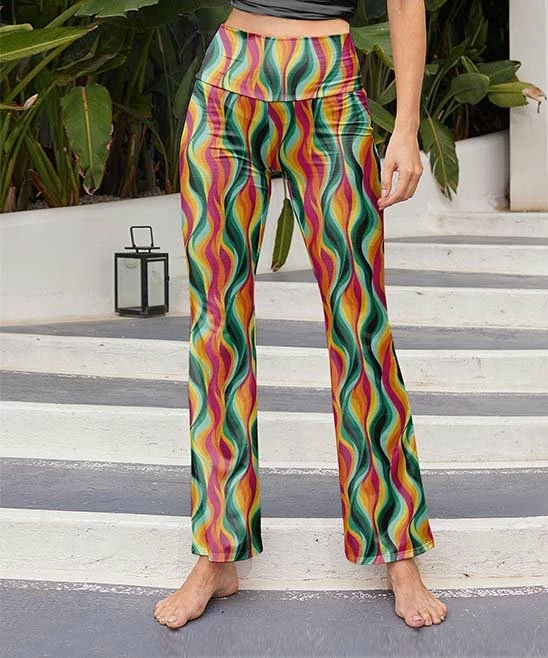 Nanu Green & Red Abstract Crop Palazzo Pants - Plus 1 Nanu Green & Red Abstract Crop Palazzo Pants - Plus